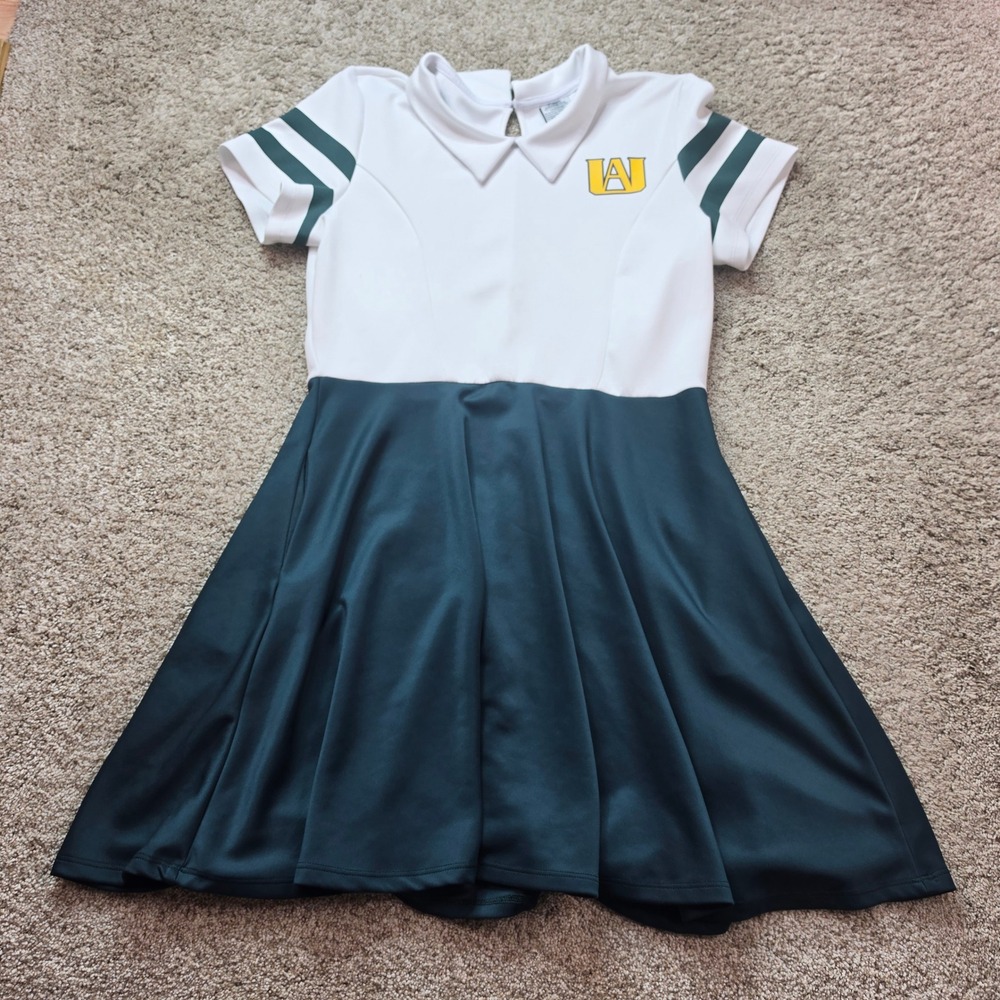 My Hero Academia UA High School Skater Dress Womens XL White Teal Cosplay Anime